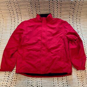 Lands End Red Squall Waterproof Fleece Lined Jacket Size Large 42-44